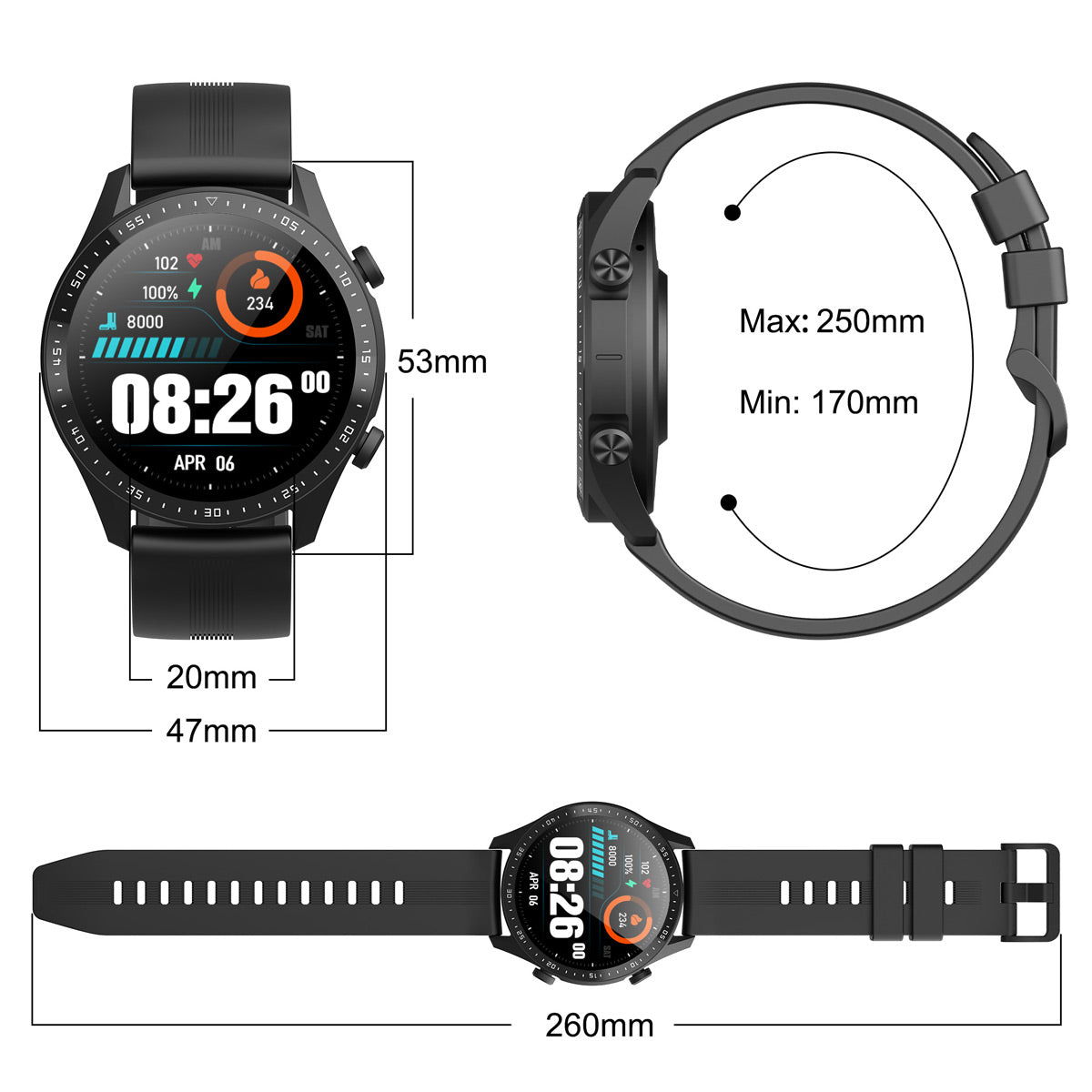 Blackview X1 Pro 10 Meter wasserdichte Sport-Smartwatch