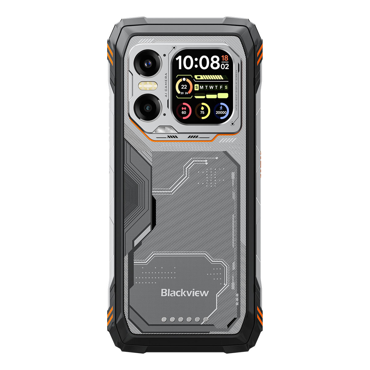 Blackview XPLORE 1 6.78" 120Hz Haupt- & 2.01" Sekundärdisplay MediaTek Dimensity 7050 20000mAh Eingebaute 170LM Taschenlampe 5G KI Robust Smartphone